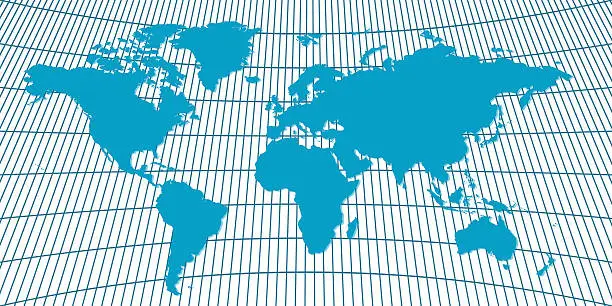 Vector illustration of background WORLD MAP Globus