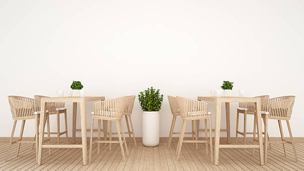 istock restaurant or coffee shop on wood design - 3D Rendering 544989908