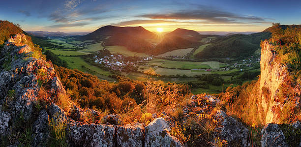 istock Sunrise on Slovakia mountain panorama landscape 544990100