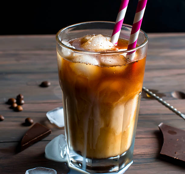Iced coffee in glass