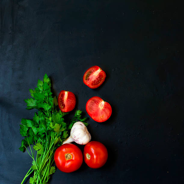 istock Frame with fresh organic vegetables and herbs 544993318
