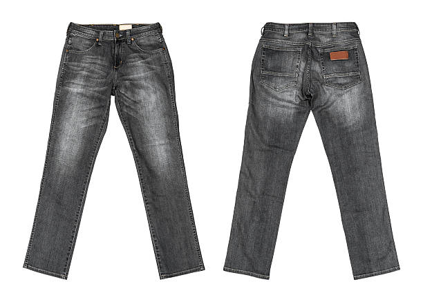 istock Black Jeans Isolated on White background 544995050