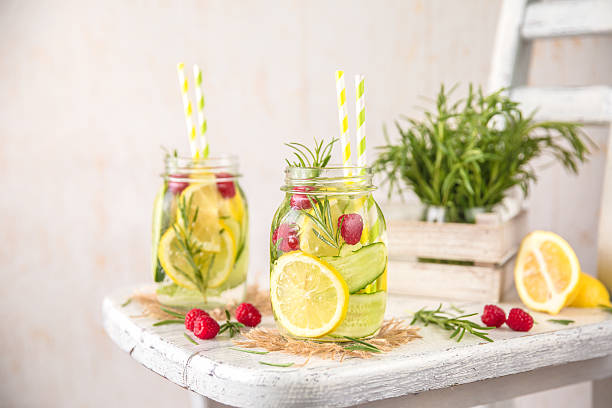 istock Detox Water with lemon, cucumber, raspberry and rosemary 544995712