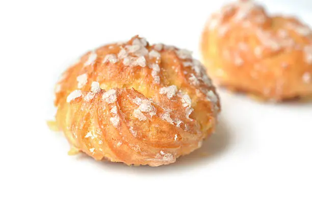 Chouquette, French pastry - close up
