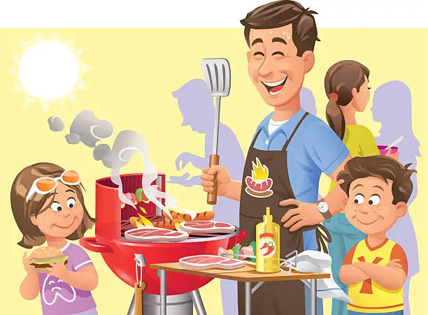 Vector illustration of Barbecue Party