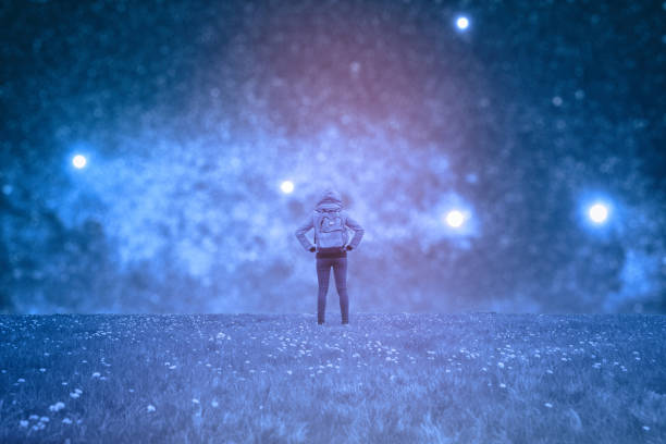 istock Girl watching the stars. 545086462