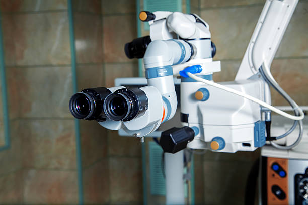 istock close up picture of an operating microscope in a laboratory 545086790