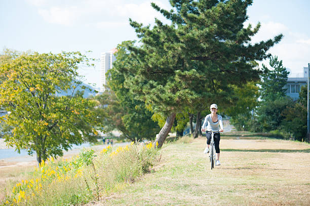 istock Woman riding a bicycle 545086922