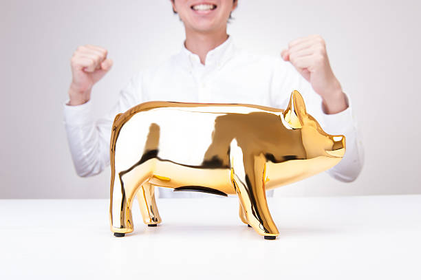 Golden piggy bank