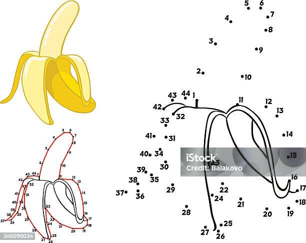 Banana Vector Stock Illustration - Download Image Now - Child, Connect the Dots, Mystery