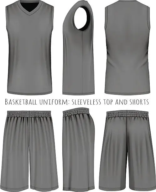 Vector illustration of Basketball black uniform