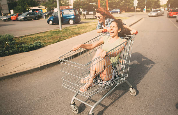 istock Racing with a shopping cart 545093462