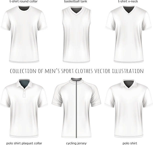 ilustrações de stock, clip art, desenhos animados e ícones de collection of vector men sport clothes - cycling vest