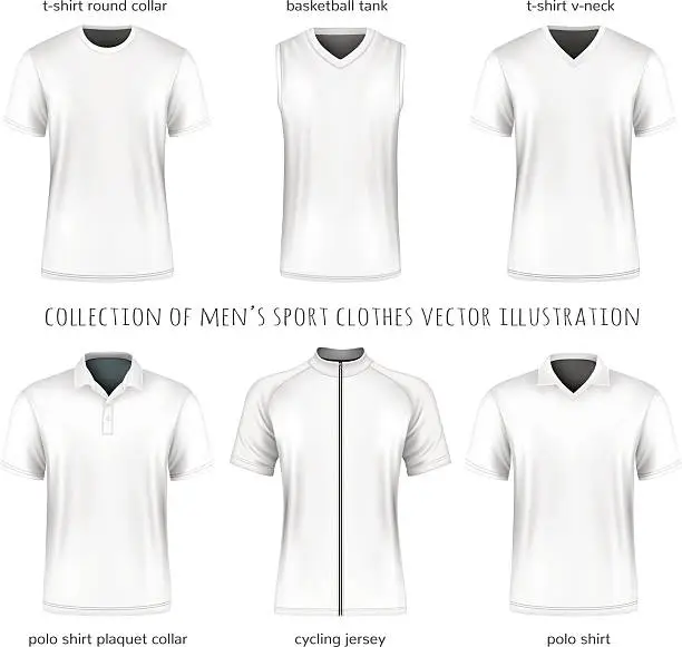 Vector illustration of Collection of vector men sport clothes