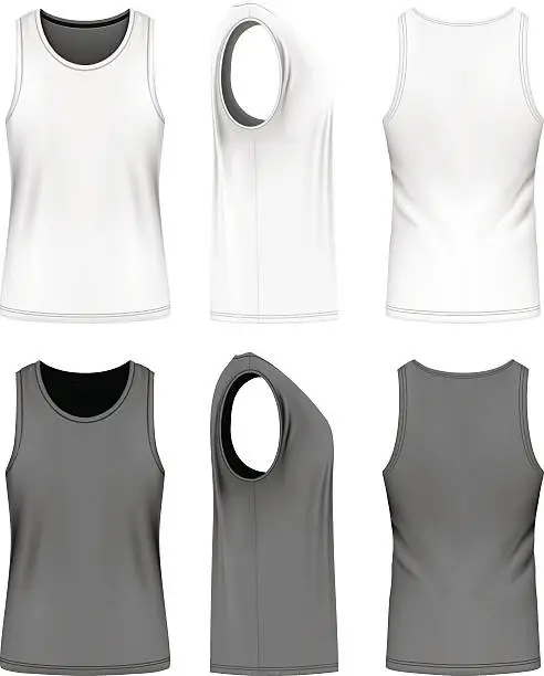 Vector illustration of Full back singlet