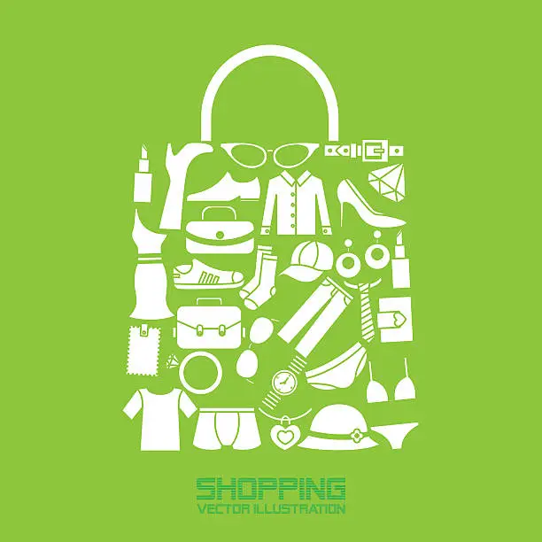 Vector illustration of Concept of Online Shopping