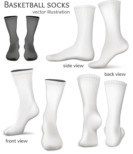 Basketball vector socks. Basketball socks. Fully editable handmade mesh. Vector illustration sock stock illustrations