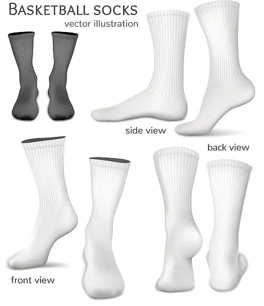 Vector illustration of Basketball vector socks.