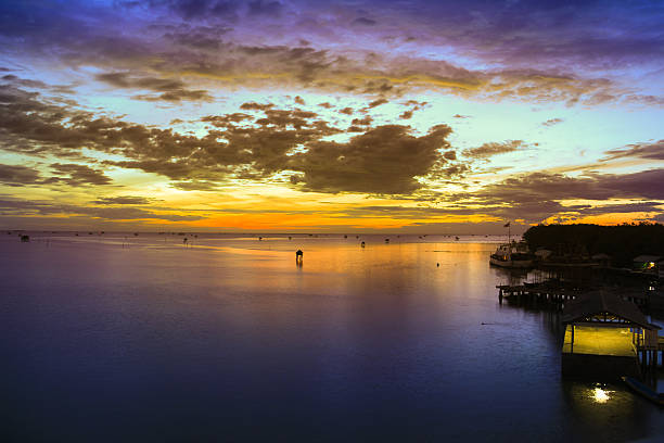 istock Sunrise on the beach with beautiful sky 545095542
