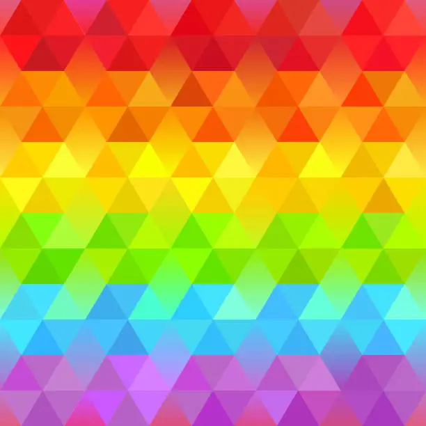 Vector illustration of Vibrant Spectrum Polygonal Texture