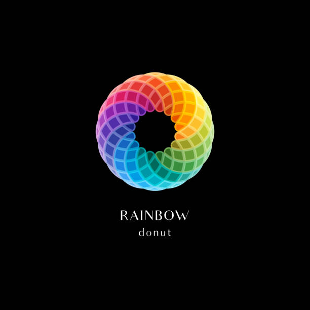 istock Circle Rainbow Colored Icon in Shapes of Donut 545096126