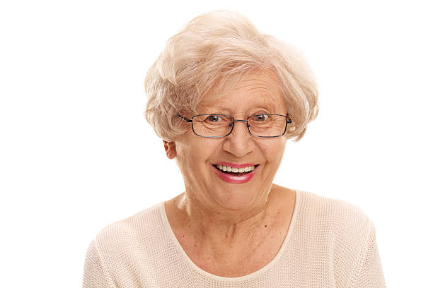 istock Close-up on a joyful senior lady 545096816