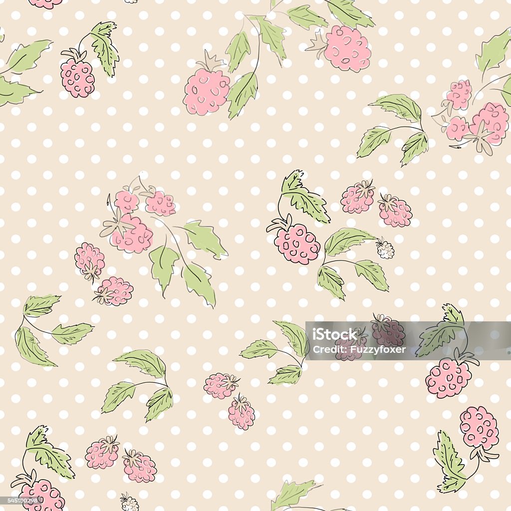 Cute Raspberry Print Cute Cartoon Seamless Print Pattern Raspberries In Retro Pastel Stock ...