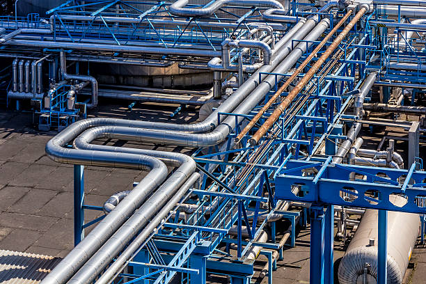 istock Steel pipelines in the Gas Refinery 545104994