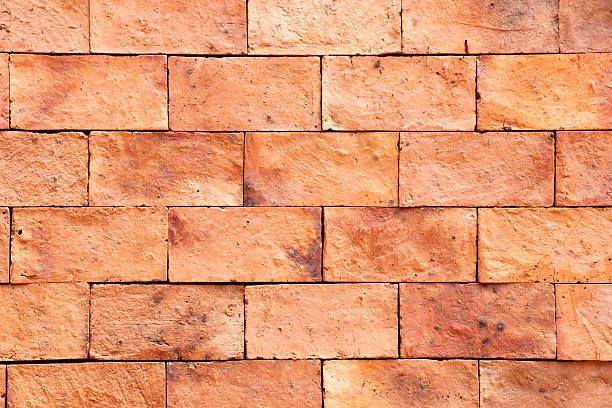 istock Background texture of the new red brick wall. 545110956