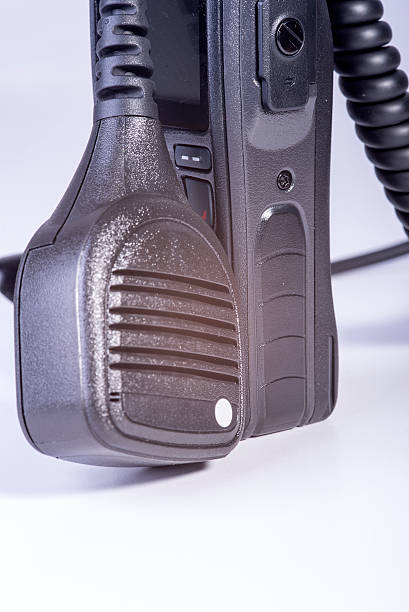 istock Black compact professional portable radio set. 545111422