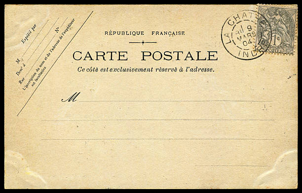 istock vintage French postcard background 545113226