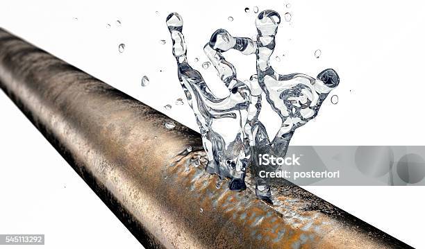 Bursted Kupferrohr Mit Wasserleckage Aus Stockfoto und mehr Bilder von Rohr - Rohr, Klempner, Explodieren