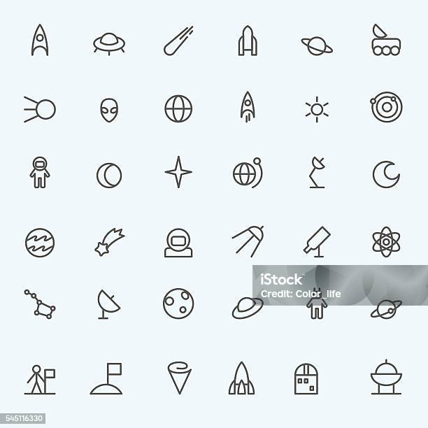 Space Icons Stock Illustration - Download Image Now - Icon Symbol, UFO, North Star