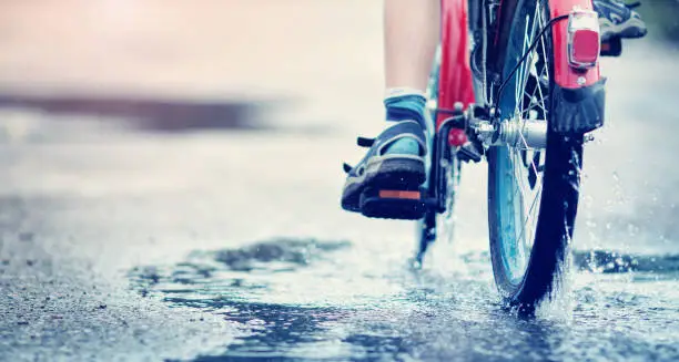 Photo of child on a bicycle