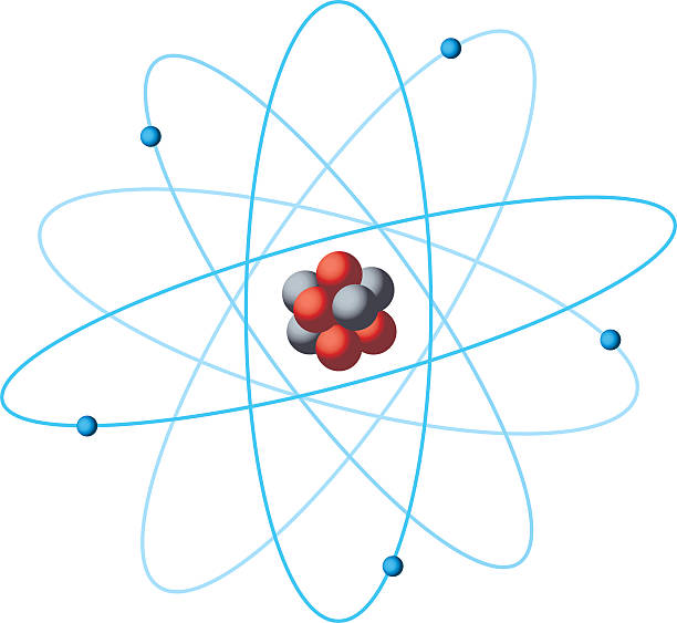 illustrazioni stock, clip art, cartoni animati e icone di tendenza di atomo struttura diagramma - atom