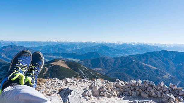 istock Guffertspitze - mountain panorama in european alps with boots 545121494