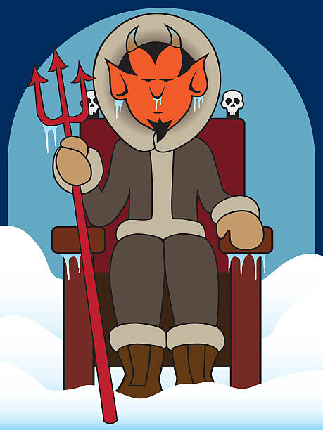 Hell Freezes Over vector art illustration