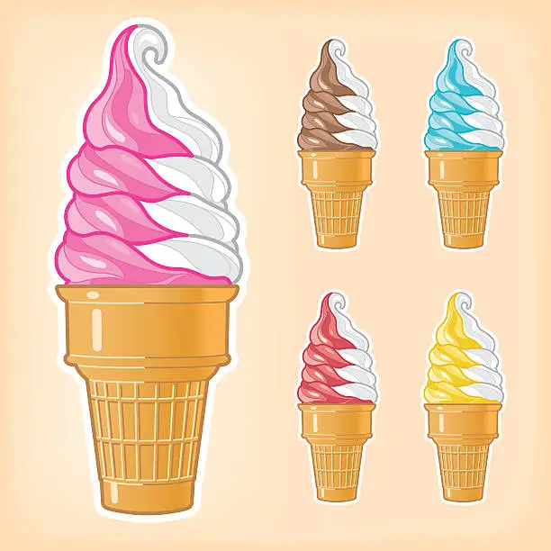 Vector illustration of Frozen Yogurt