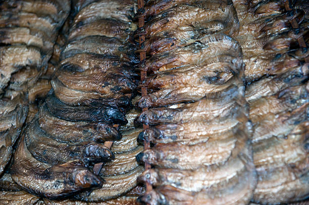 Dry fish in the market