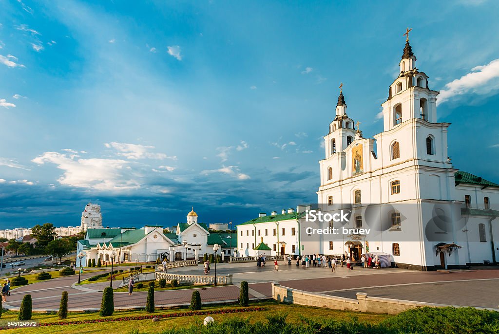 Catedral del Espíritu Santo Minsk - Iglesia Ortodoxa Principal Bielorrusia - Foto de stock de Bielorrusia libre de derechos