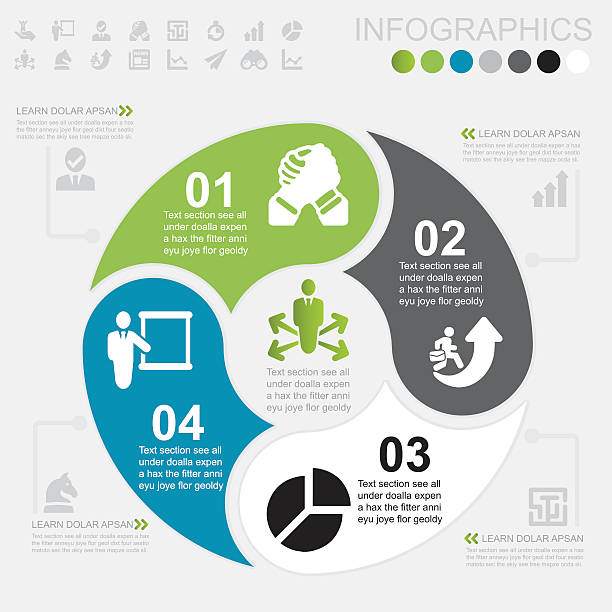 Business Infographics and icons | EPS10 Business Infographics and icons  four objects stock illustrations