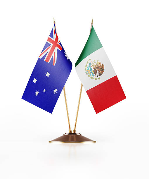 istock Miniature Flag of  Australia and Mexico 545239870