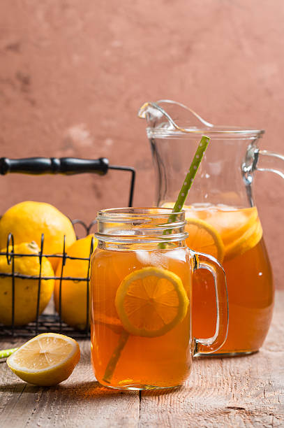 istock jar of lemon ice tea 545242884