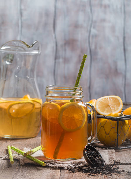 istock jar of lemon ice tea 545243010