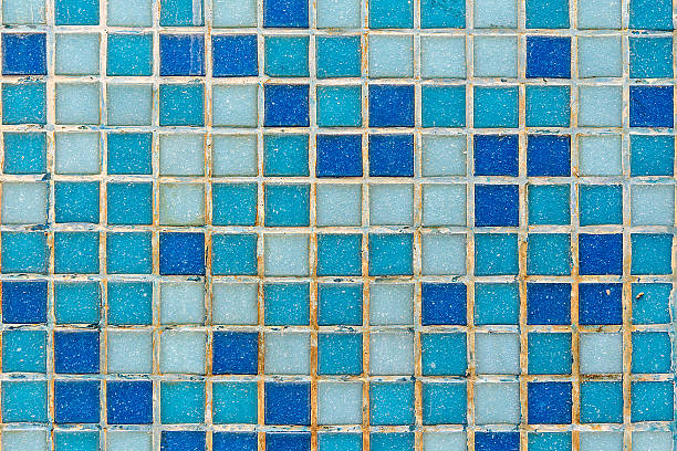 istock Background mosaic wall in blue color 545246360