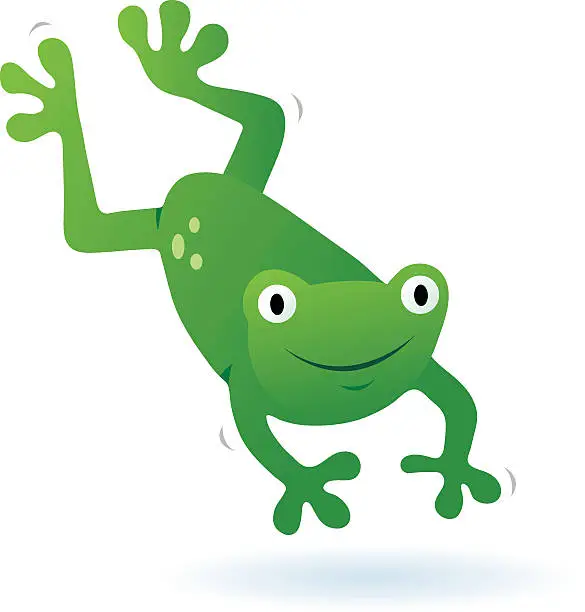 Vector illustration of Frog Jumping