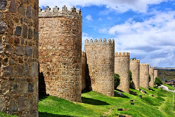 istock Medieval wall and towers surrounding Avila, Spain 545248494