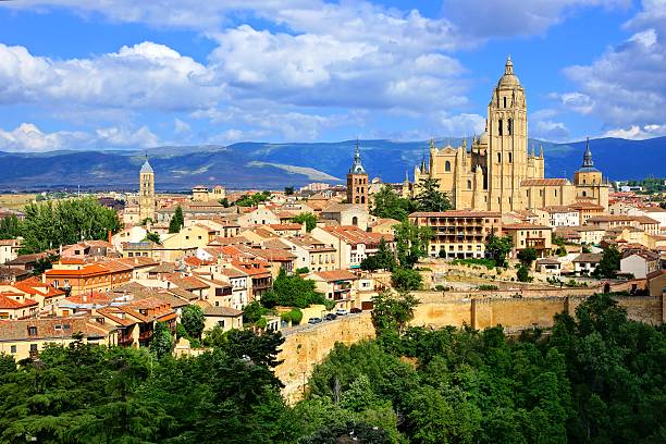 istock View over Segovia, Spain with cathedral and medieval walls 545248550