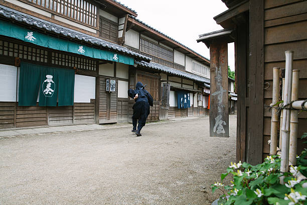 istock the Ninjya running in town. 545249730