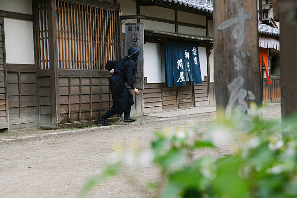 istock the Ninjya running in town. 545249736